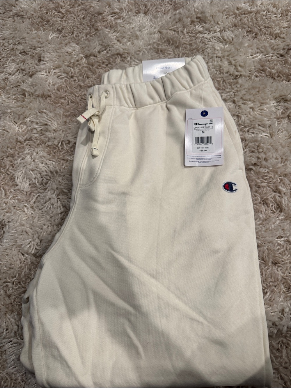Champion Women’s Cream Fleece Jogger Bottoms